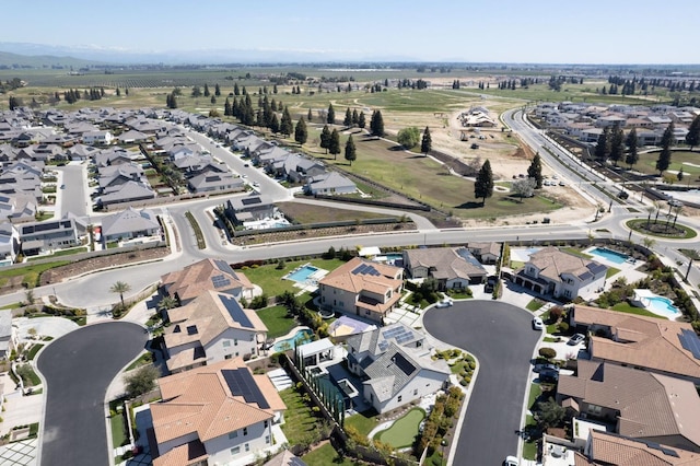 drone / aerial view with a residential view
