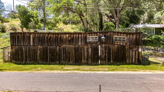 exterior space with fence