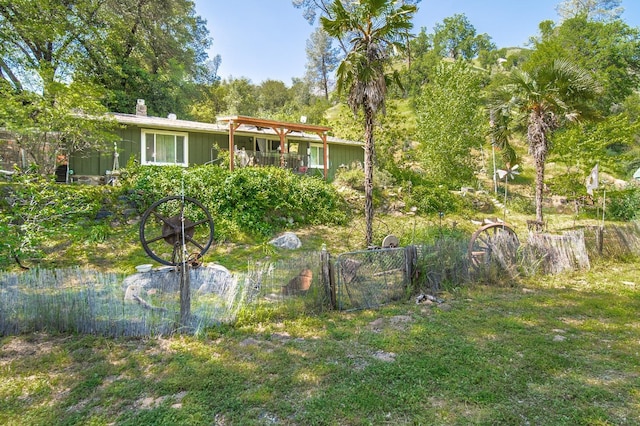 exterior space featuring fence
