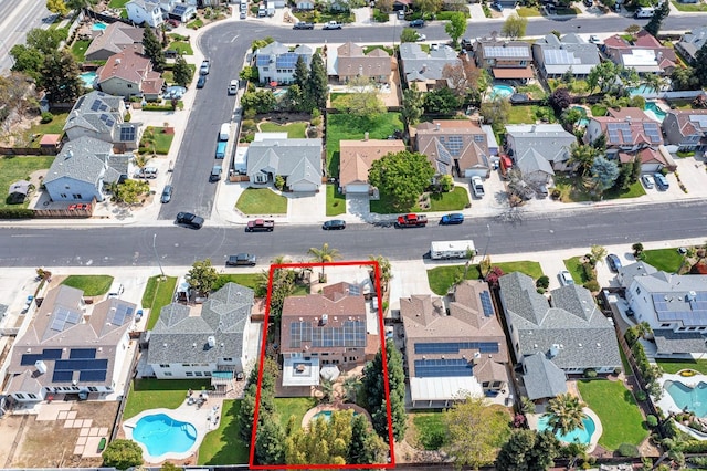 3232 Greenfield Ave, Clovis, CA 93611 - aerial view of property's location featuring nearby suburban area and property boundaries highlighted