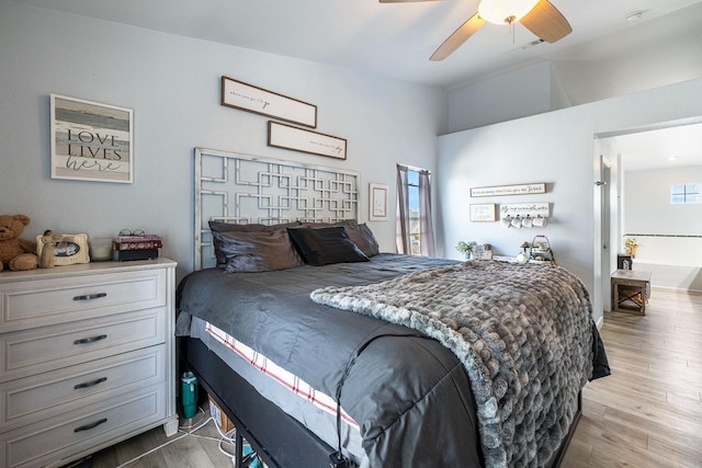 3232 Greenfield Ave, Clovis, CA 93611 - bedroom featuring wood finished floors and a ceiling fan