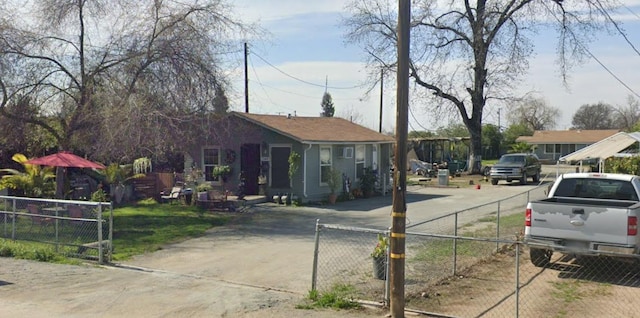 view of front of property with fence private yard