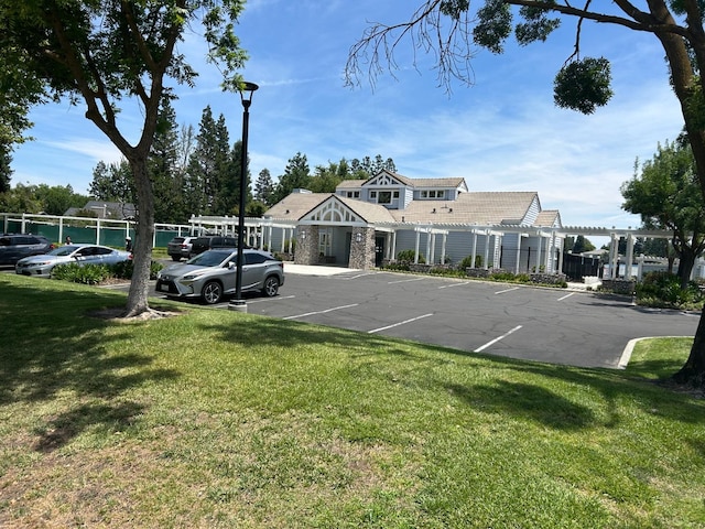 view of uncovered parking lot