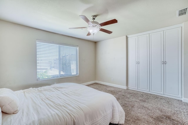 2960 3rd St, Sanger, CA 93657 - carpeted bedroom with baseboards and ceiling fan