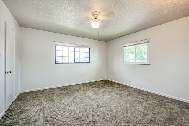 3907 E Dayton Ave, Fresno, CA 93726 - carpeted empty room featuring a textured ceiling, ceiling fan, and baseboards