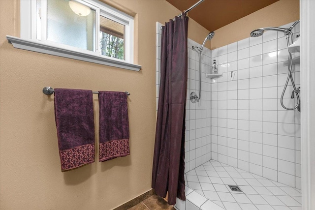9202 E Herndon Ave, Clovis, CA 93619 - bathroom featuring a shower stall and tile patterned flooring