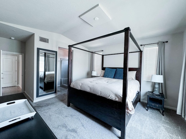 3395 Las Rosas Ave, Clovis, CA 93619 - carpeted bedroom featuring vaulted ceiling and baseboards