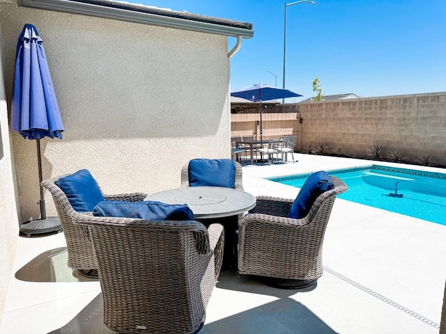 3395 Las Rosas Ave, Clovis, CA 93619 - view of pool featuring outdoor dining area and a patio area