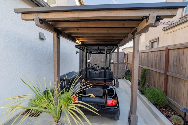 view of patio with fence
