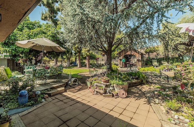 view of patio with fence