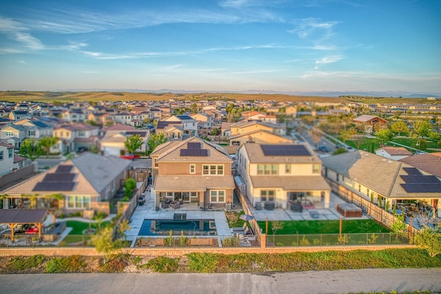 aerial view featuring a residential view
