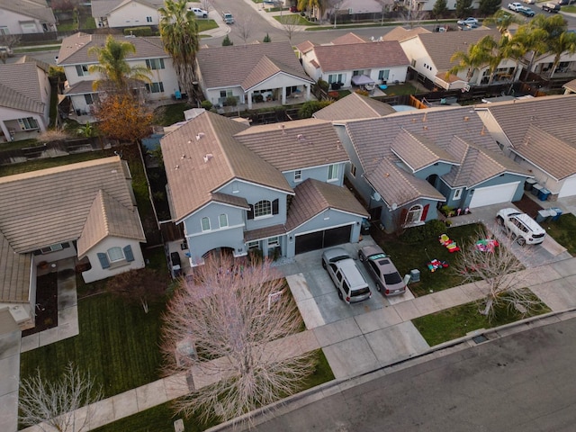 aerial view featuring a residential view