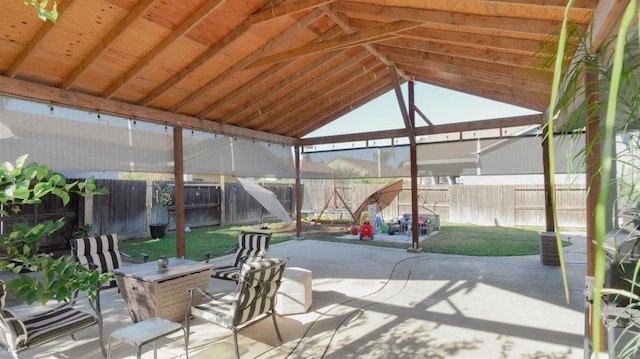 view of patio / terrace with a fenced backyard