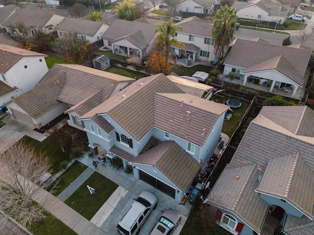 bird's eye view with a residential view