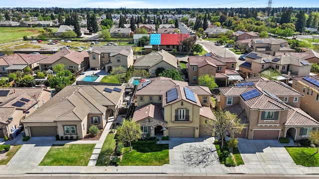 bird's eye view with a residential view