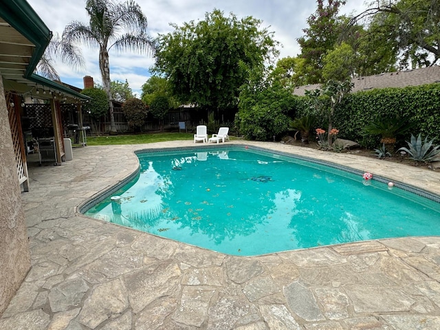 3140 Timmy Ave, Clovis, CA 93612 - view of swimming pool with a patio area and a fenced backyard