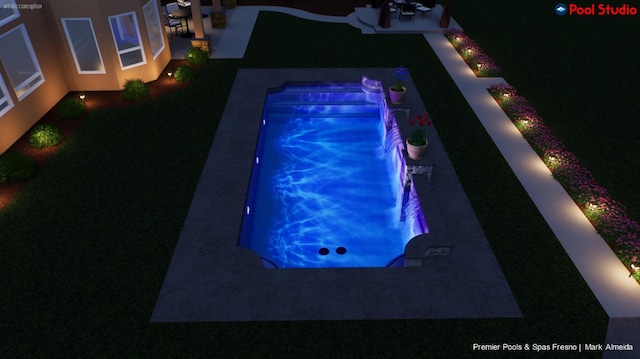 5136 W Bluff Ave, Fresno, CA 93722 - swimming pool featuring a patio area