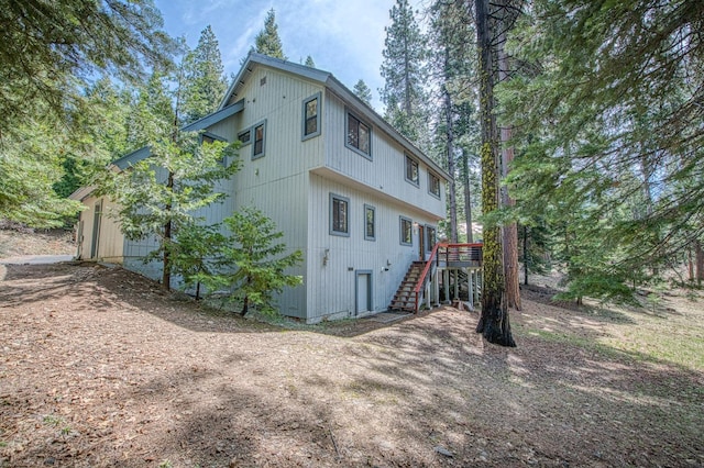 41811 Gray Rock Rd, Shaver Lake, CA 93664 - back of property featuring stairway