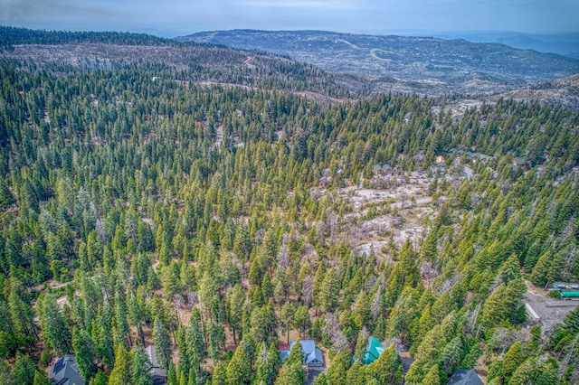 41811 Gray Rock Rd, Shaver Lake, CA 93664 - birds eye view of property featuring a view of trees and a mountain view