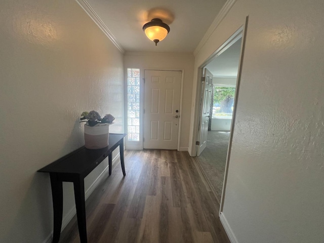 1450 W Chennault Ave, Fresno, CA 93711 - interior space featuring crown molding, baseboards, a textured wall, and wood finished floors