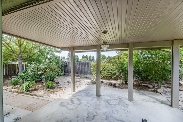 view of patio / terrace with fence