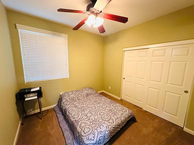2148 S Villa Ave, Fresno, CA 93727 - bedroom with carpet floors, a closet, and baseboards