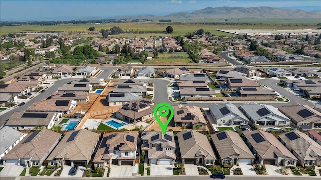 2653 Vermont Ave, Clovis, CA 93619 - aerial view of property's location with nearby suburban area and a mountain backdrop