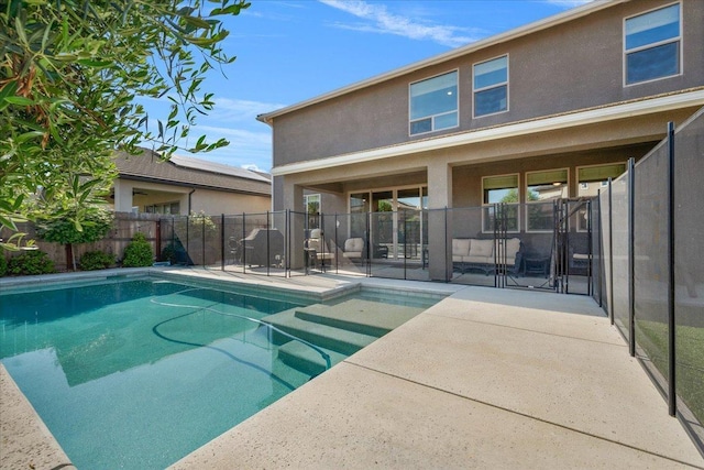 2653 Vermont Ave, Clovis, CA 93619 - view of swimming pool with a patio area and a fenced backyard