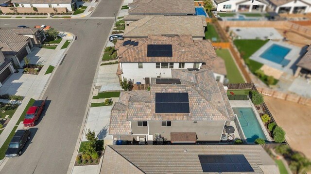 2653 Vermont Ave, Clovis, CA 93619 - aerial view of residential area featuring a pool
