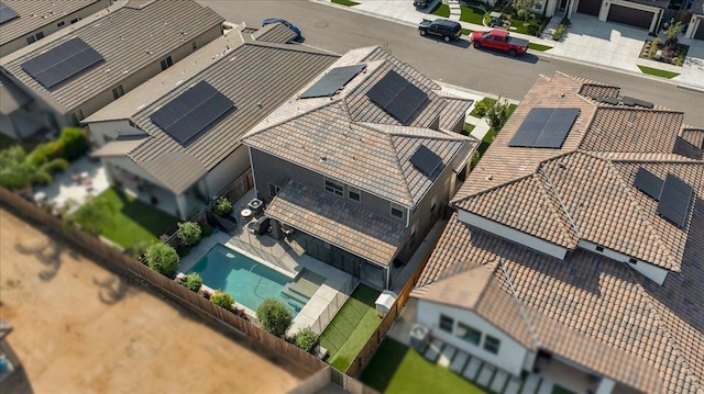 2653 Vermont Ave, Clovis, CA 93619 - aerial view of residential area featuring a pool area