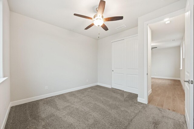 4288 N Phoenix, Fresno, CA 93723 - unfurnished bedroom featuring carpet, a closet, and ceiling fan