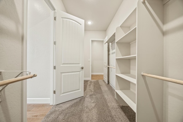 view of walk in closet