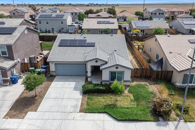 aerial perspective of suburban area