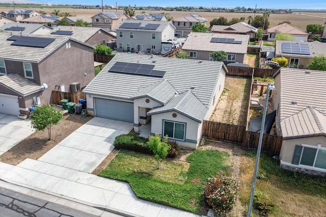 aerial view of residential area