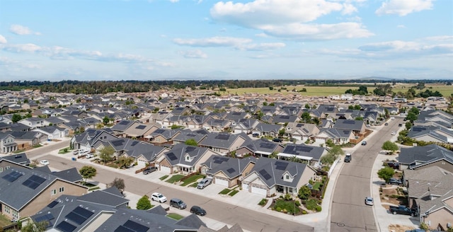 bird's eye view featuring a residential view