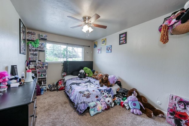7341 N Bond St, Fresno, CA 93720 - carpeted bedroom with a ceiling fan
