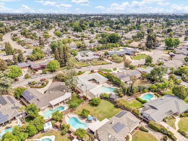 aerial view with a residential view