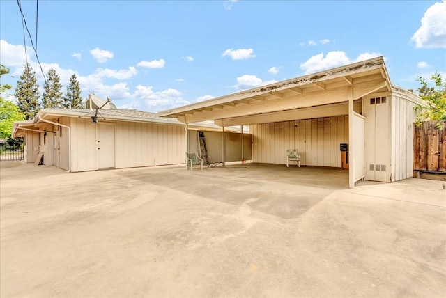 exterior space with fence