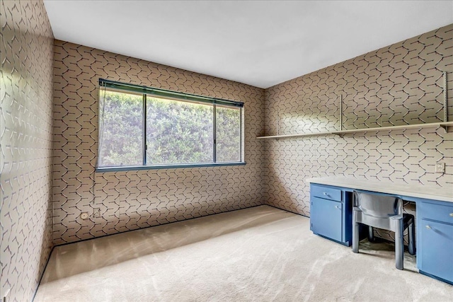 unfurnished office with light colored carpet