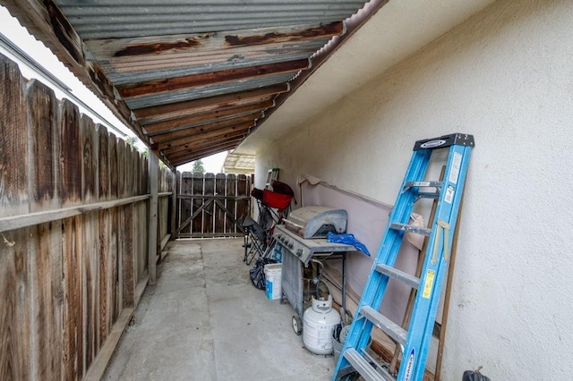 view of storage