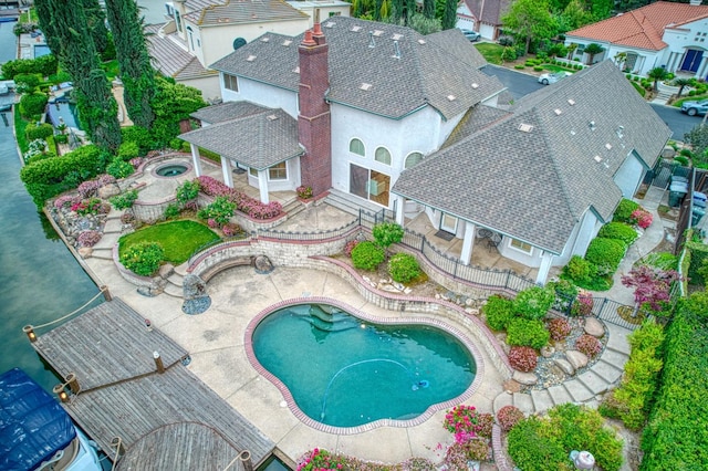 birds eye view of property