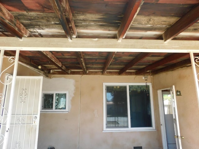 exterior space featuring stucco siding