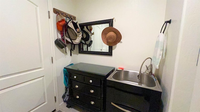 interior space with a sink