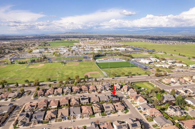 bird's eye view with a residential view