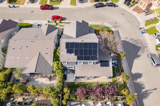 drone / aerial view with a residential view