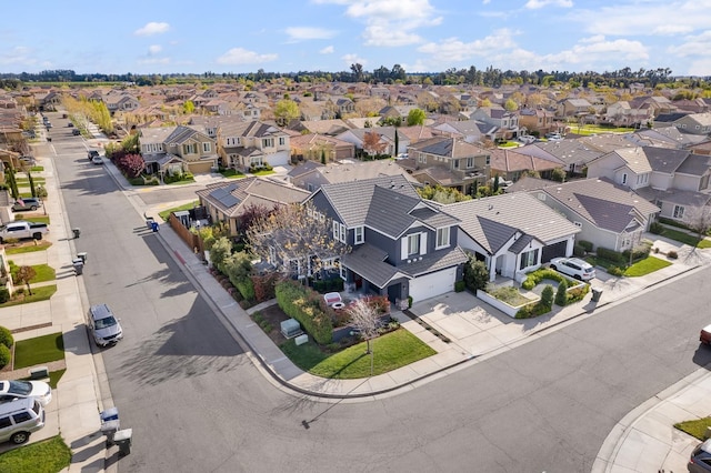 bird's eye view featuring a residential view