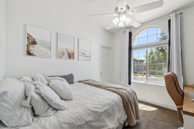 3821 Leigh Ln, Clovis, CA 93619 - carpeted bedroom with baseboards and a ceiling fan