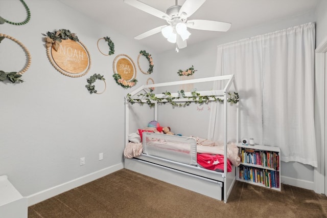 3821 Leigh Ln, Clovis, CA 93619 - carpeted bedroom featuring baseboards and ceiling fan