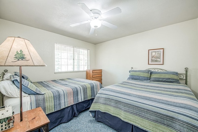42153 Hemlock Ln, Shaver Lake, CA 93664 - bedroom with carpet flooring and a ceiling fan