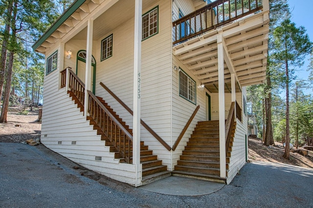 42153 Hemlock Ln, Shaver Lake, CA 93664 - view of property exterior with stairway